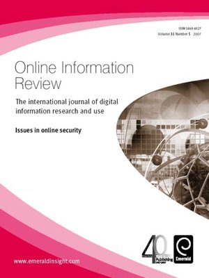 cover image of Online Information Review, Volume 31, Issue 5